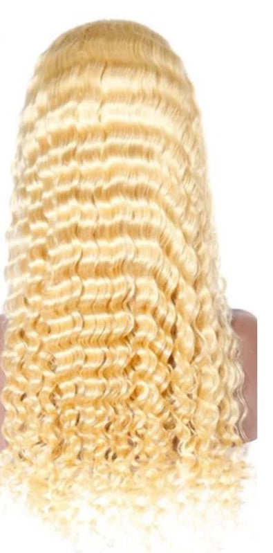 Blonde Lace Frontal Wig- Deep Wave