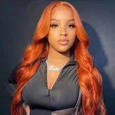Orange Frontal Wig