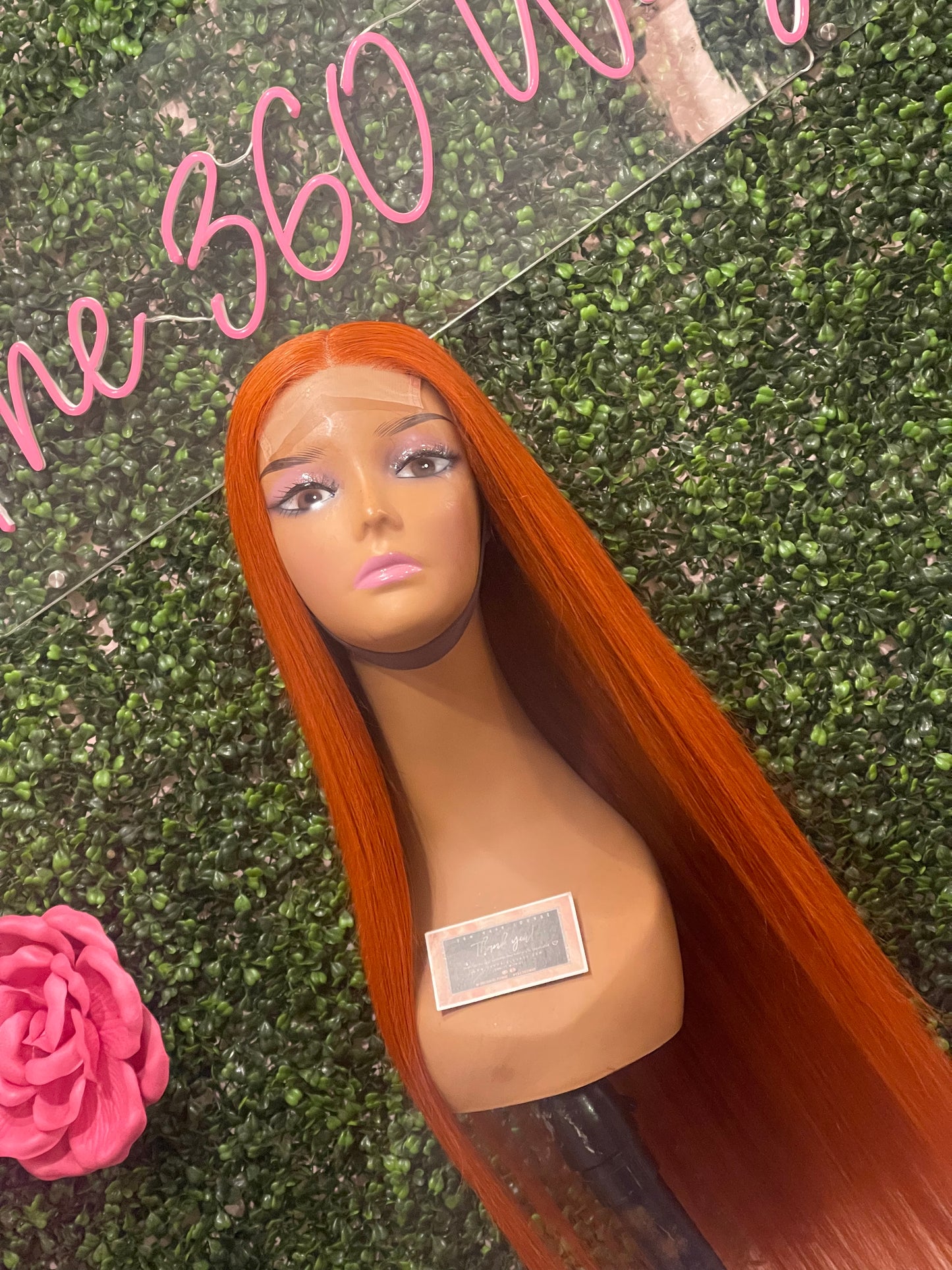 Orange Closure Wig