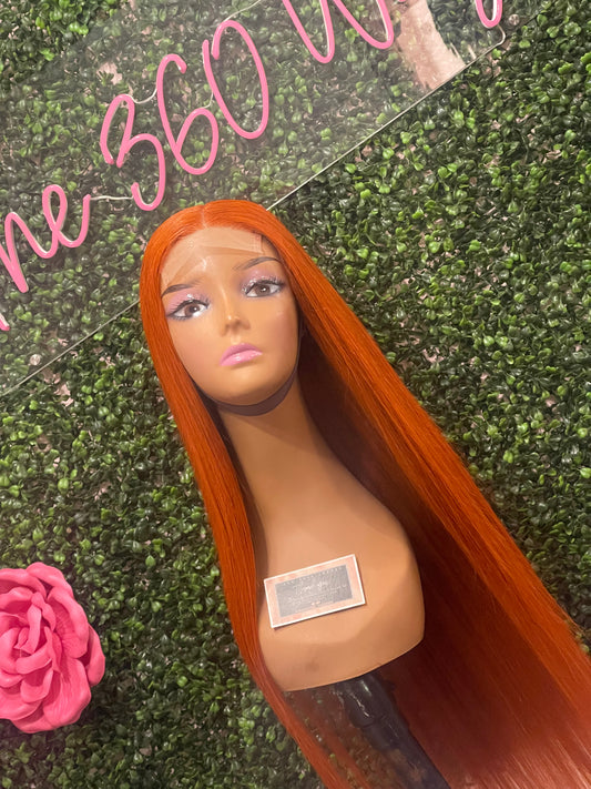 Orange Closure Wig